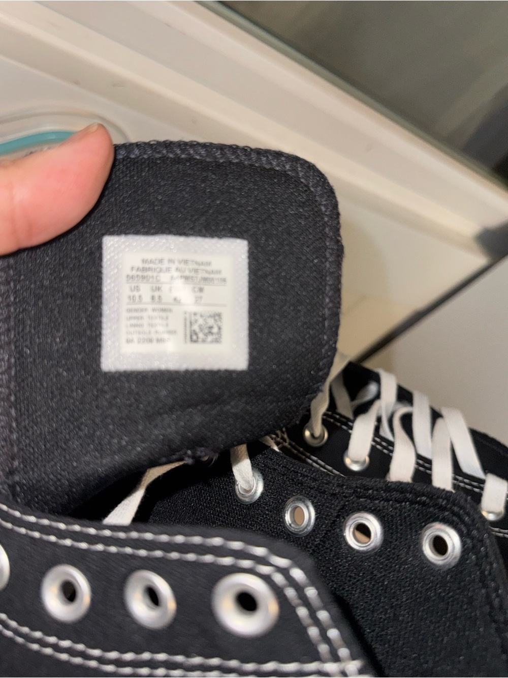 Converse Black & White Platform Chuck Taylor Sneakers - Picture 8 of 12